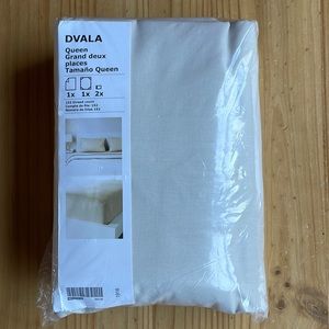 IKEA DVALA queen sheet set